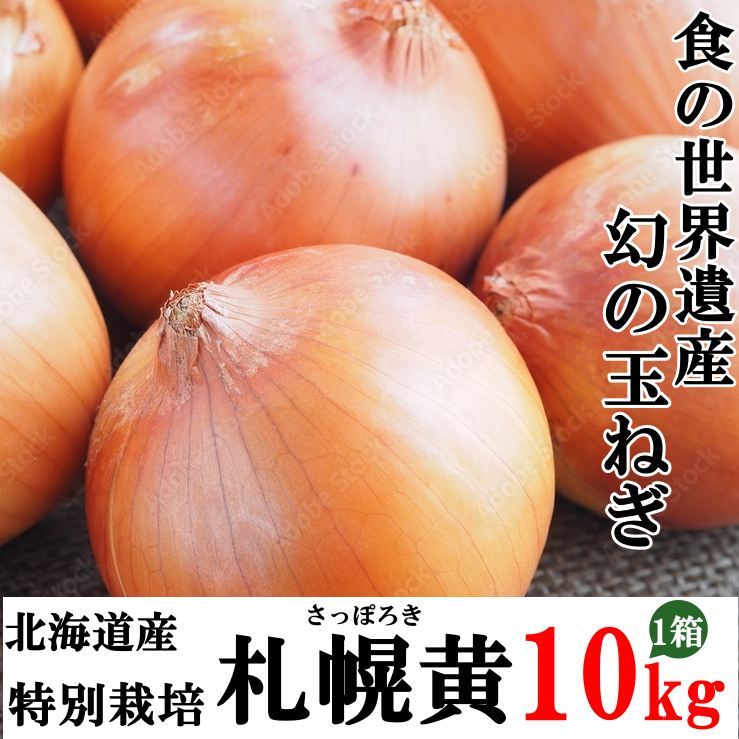 非公開: 【送料無料・特別栽培】幻の玉ねぎ 食の世界遺産に登録された 北海道産  札幌黄　約10Kg(Mサイズ)